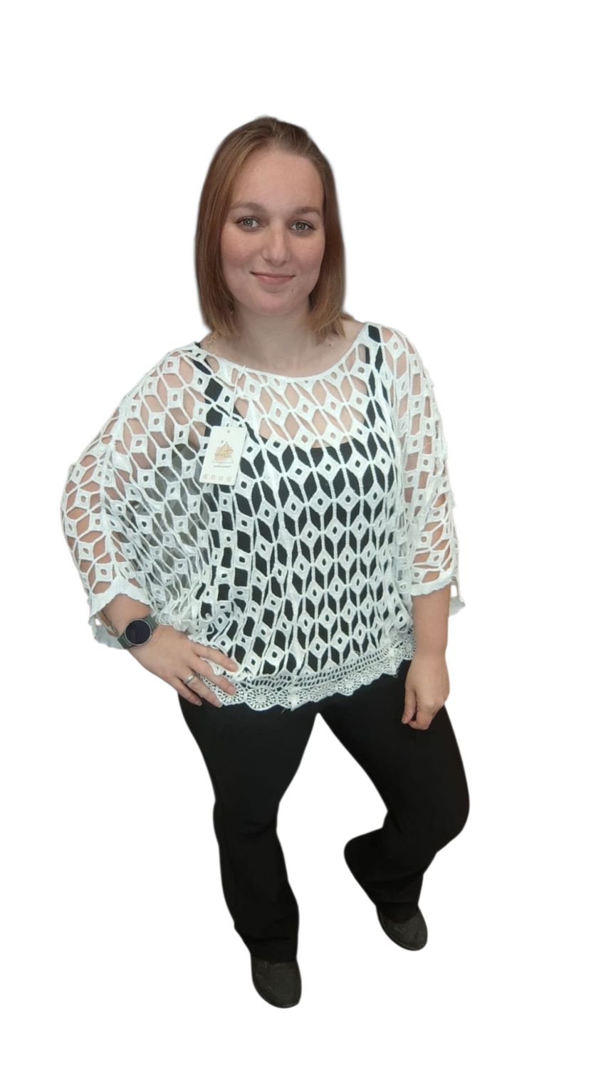 gehaakte top kira one size 38/48 (meerdere print en kleuren)
