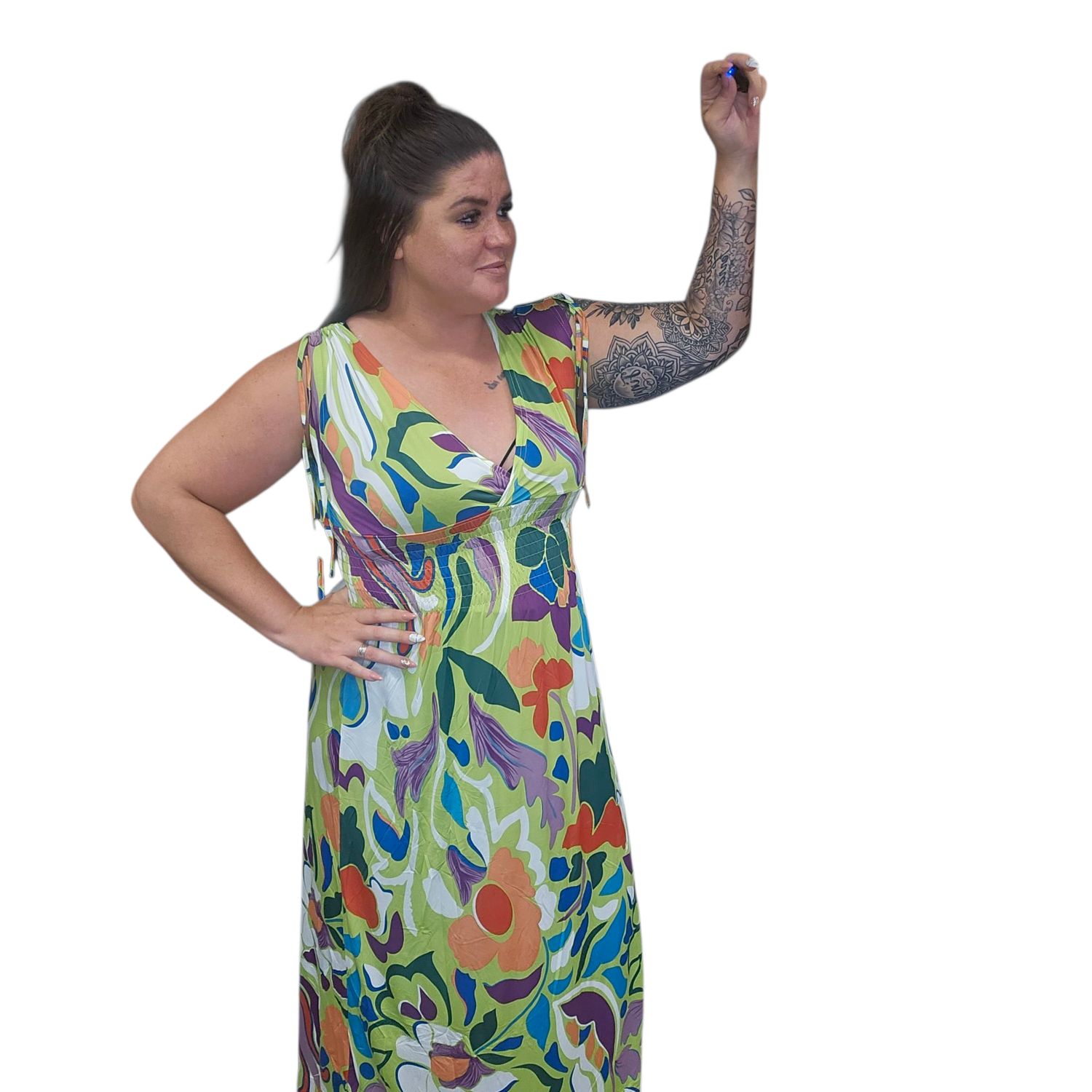 maxi jurk kaat  l/xl (meerdere kleuren)