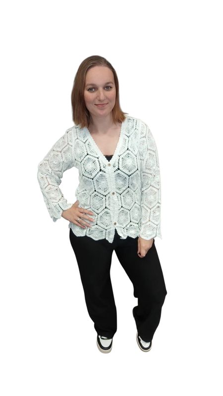 kanten vest mia one size 38 tot 44 