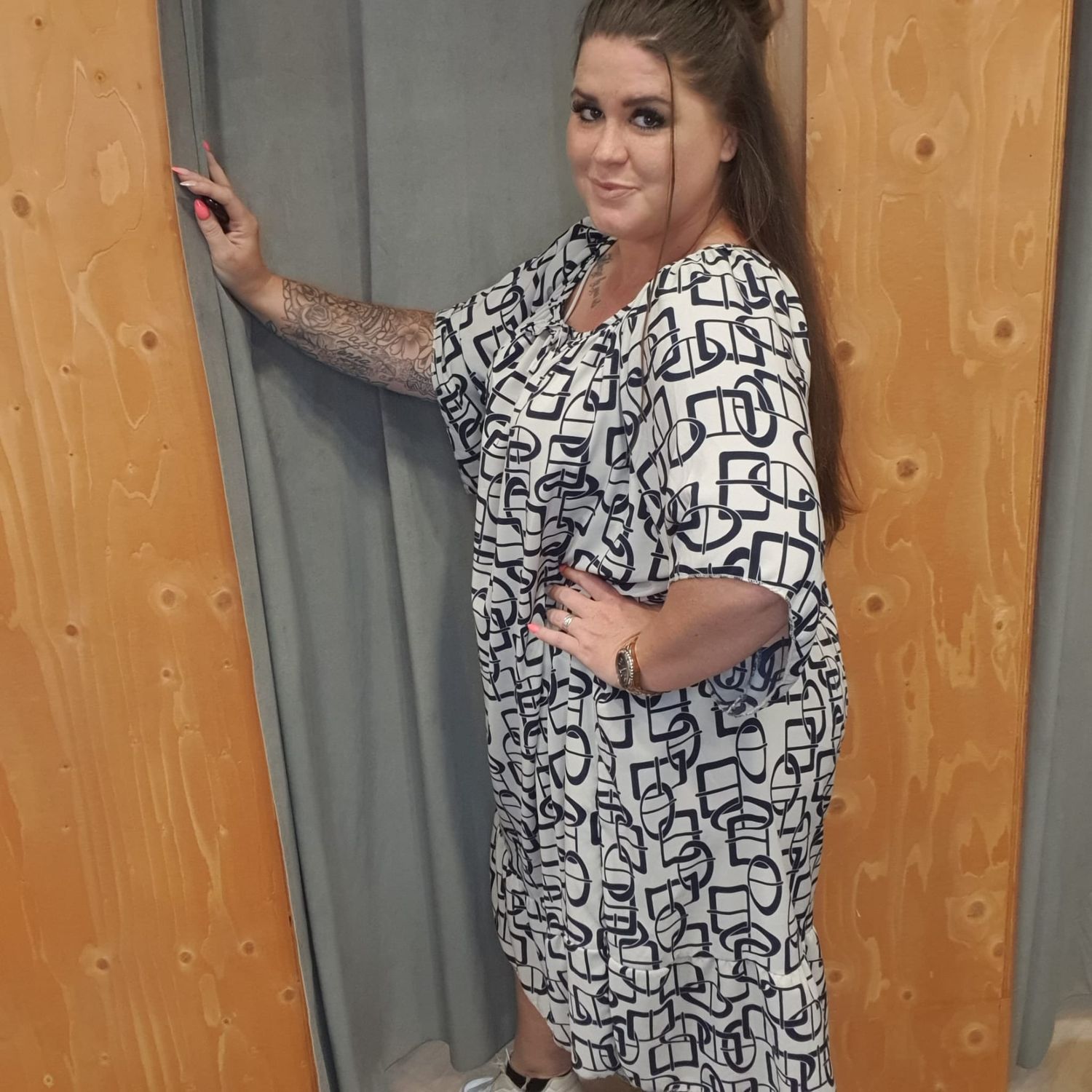 mira plus size jurk one size 46/54 (meerdere kleuren)