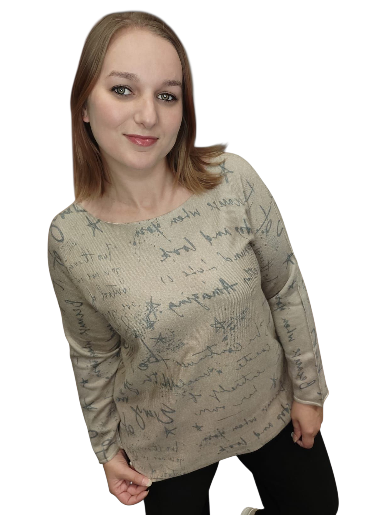 Tussen trui roos one size 38/44 