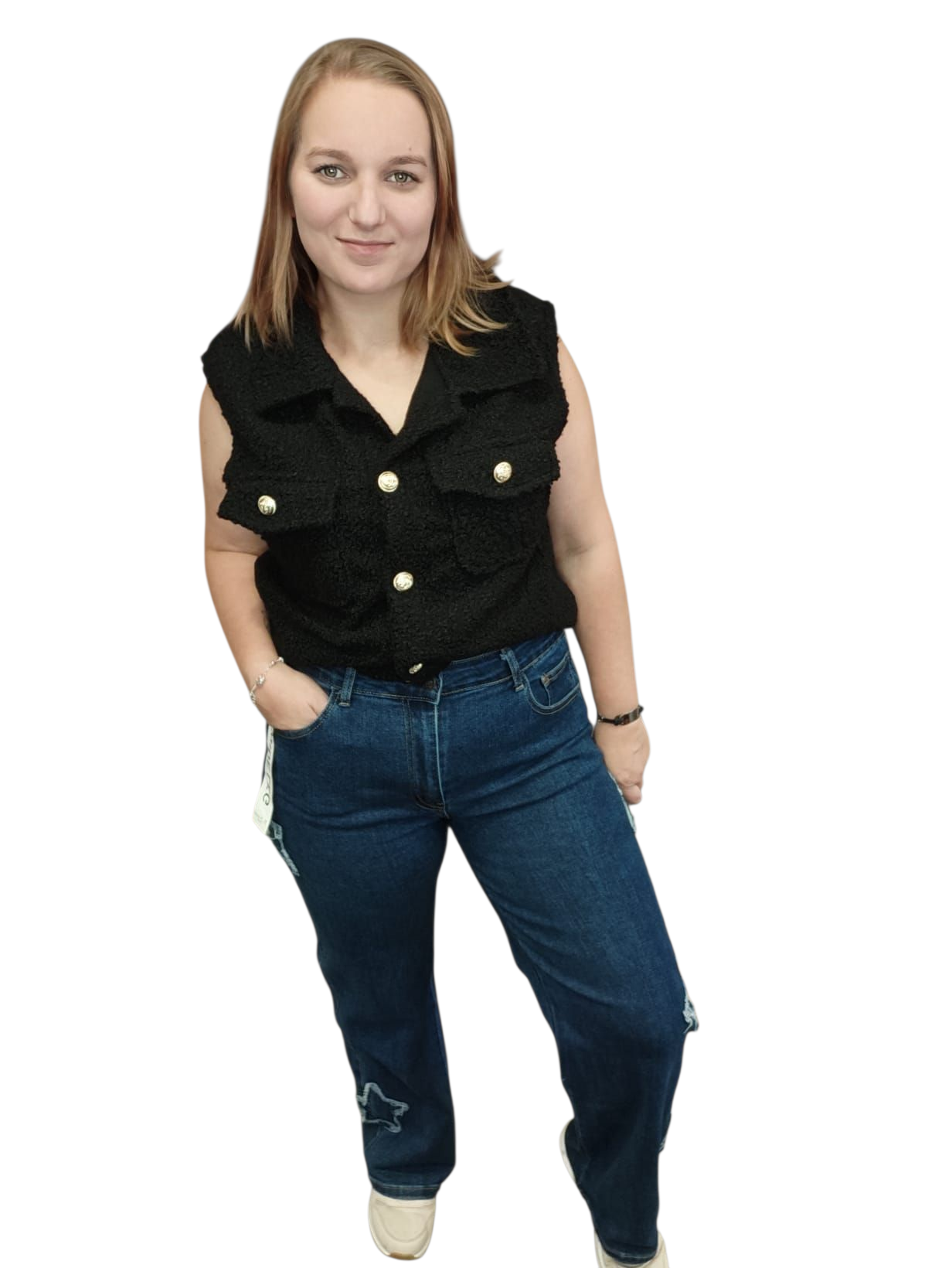 High waist wide leg jeans saar (maten )