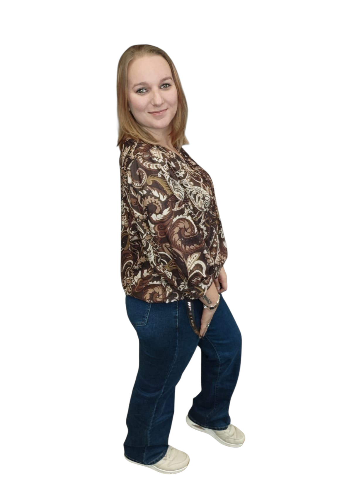 High waist straight leg jeans rosa lyn (maten)