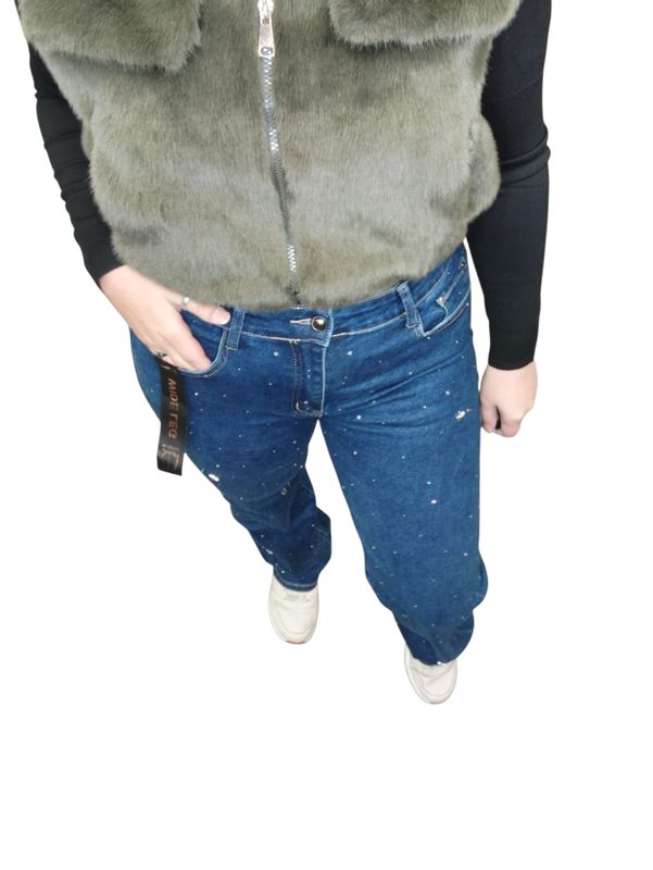 High waist straight leg jeans rihanne (maten)