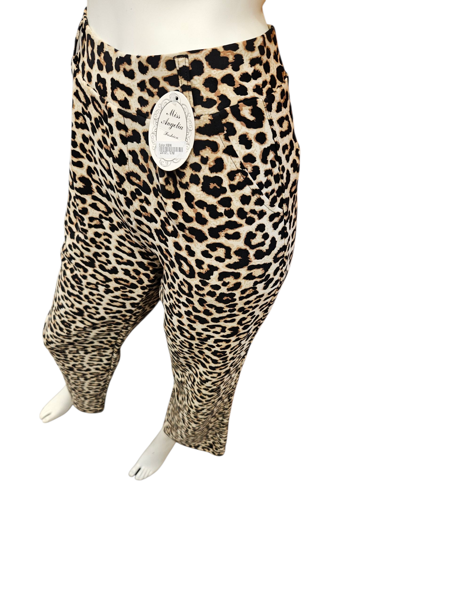 comfortbroek wide leg panter (maten)