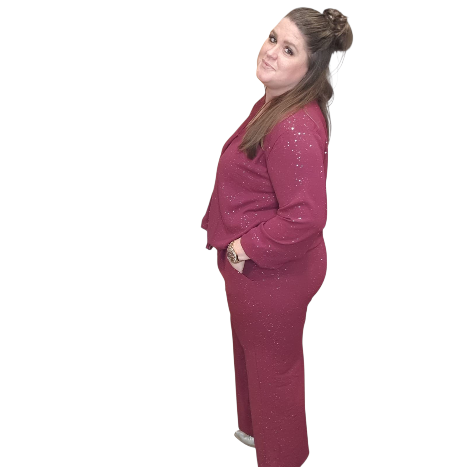 SALE wide leg glitter yenthe broek one size (div kleuren)