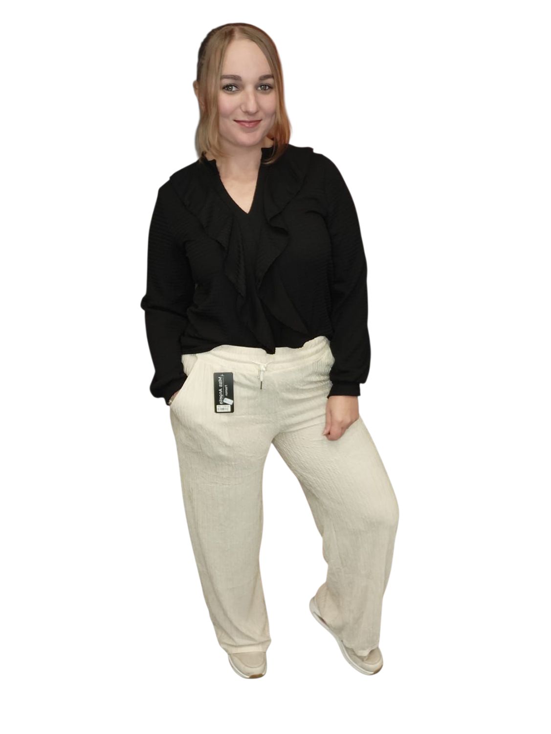 SALE  glimmend pliche broek l/xl 