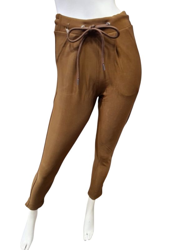 comfortbroek touwtje bruin (maten)