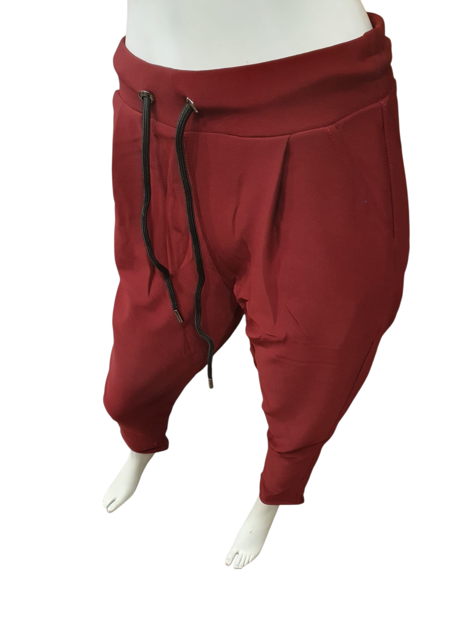 comfortbroek met touwtje bordeaux (maten )