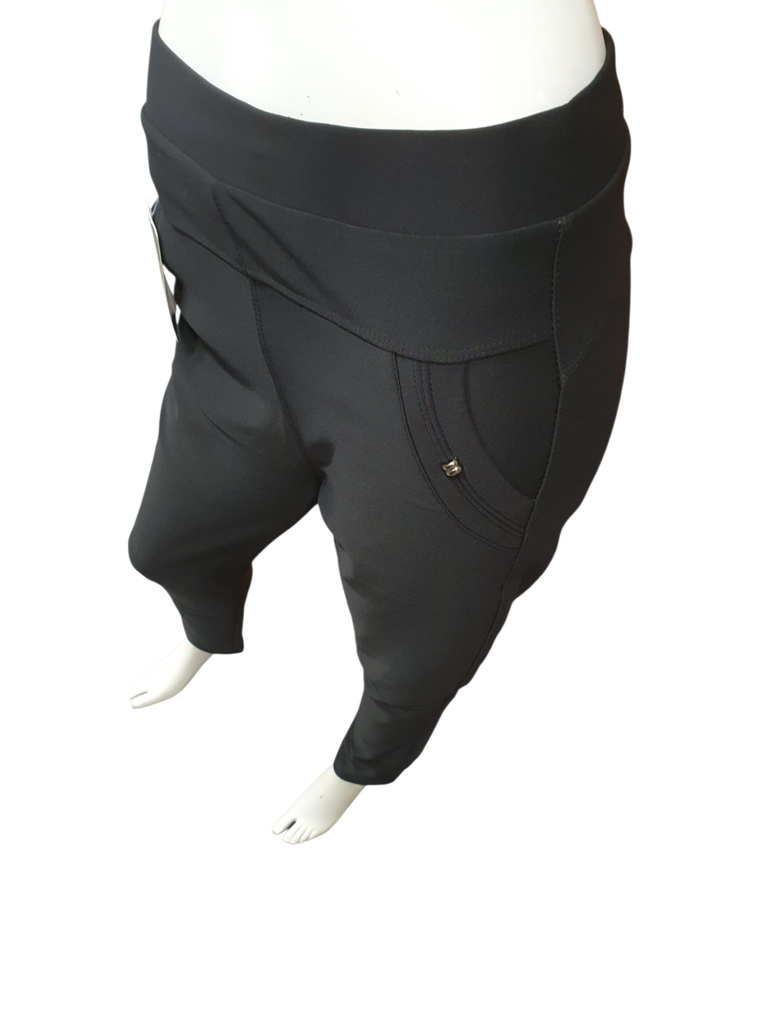 comfortbroek gevoerd zwart (maten)