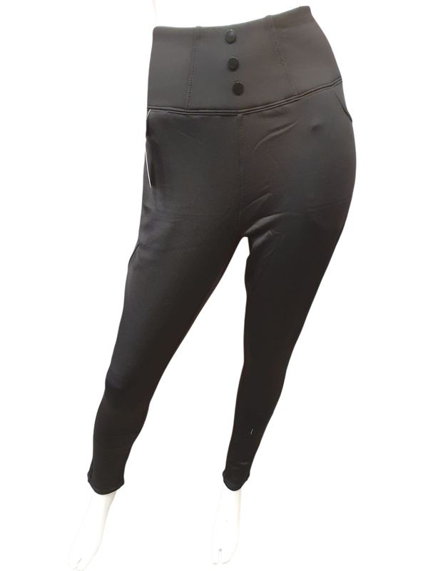 comfortbroek gevoerd met hoge taille band (maten)