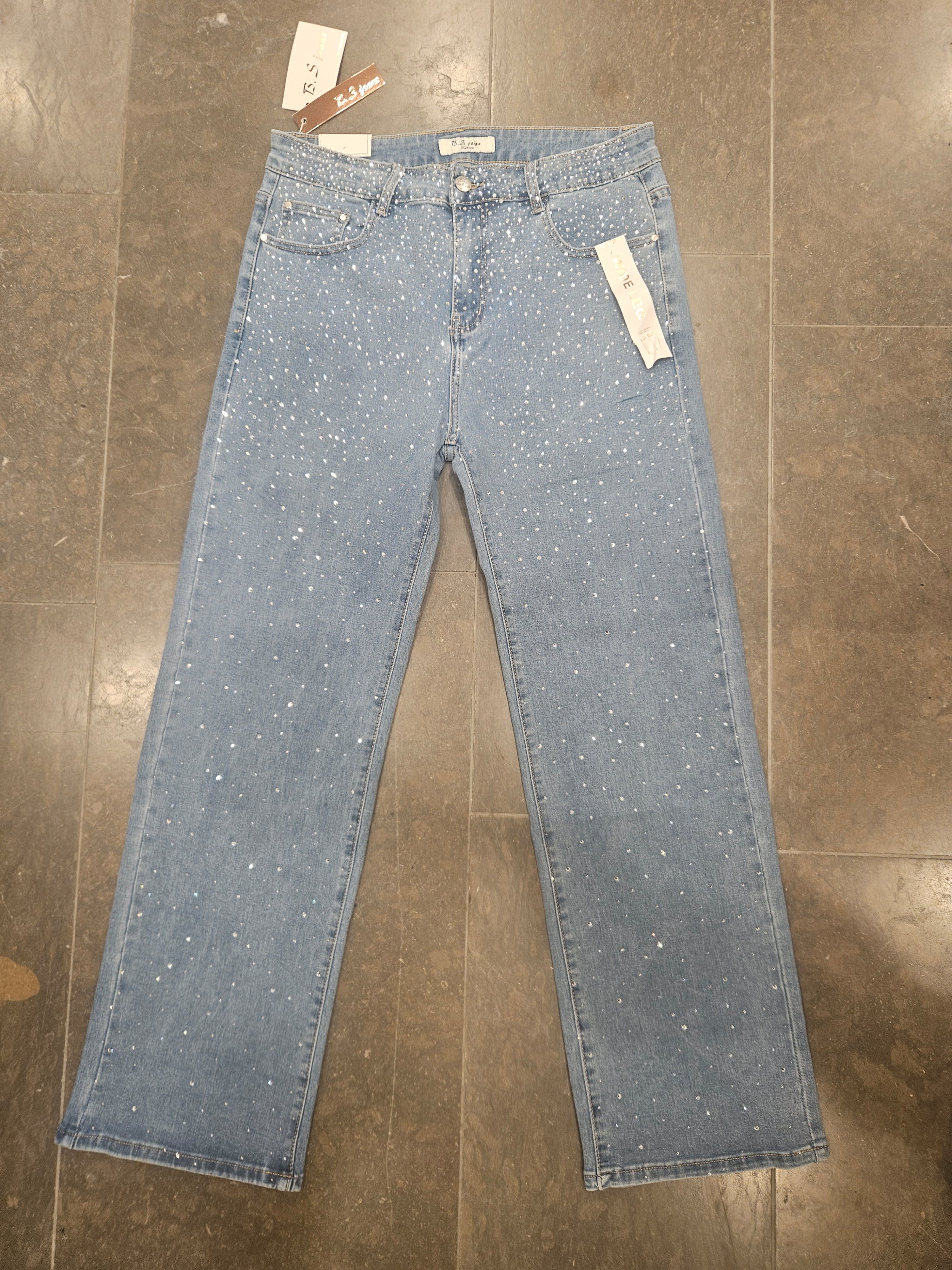 bs wide leg jeans met steentjes 6627 42/44/46/48/50