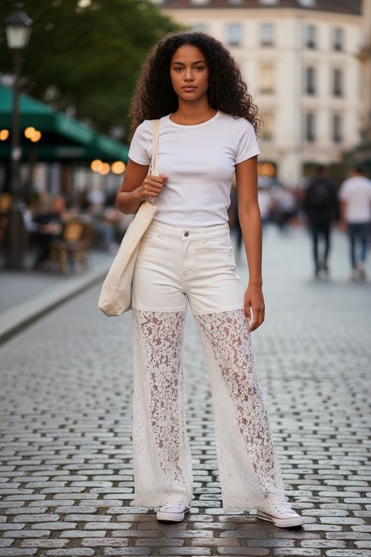 bs jeans wit kant 5091 36/38/40/42