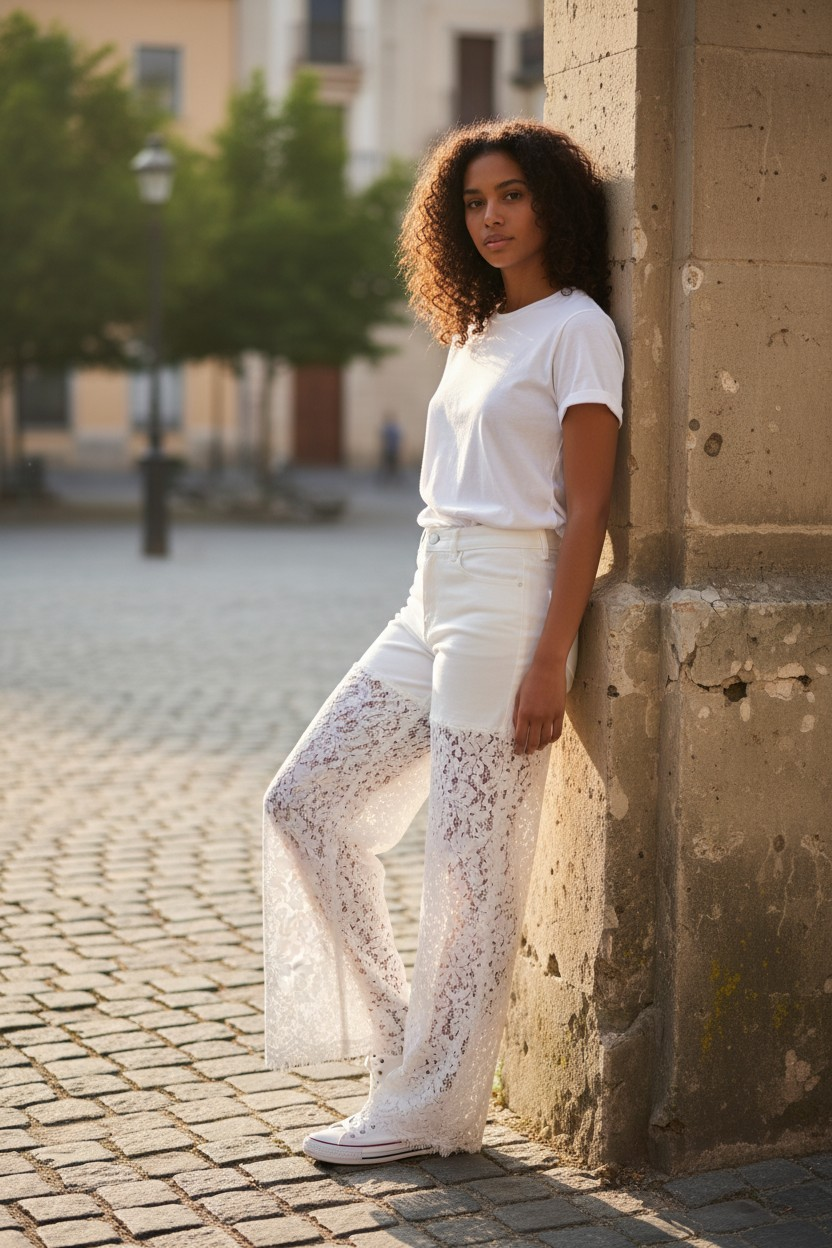 bs jeans wit kant 5091 36/38/40/42