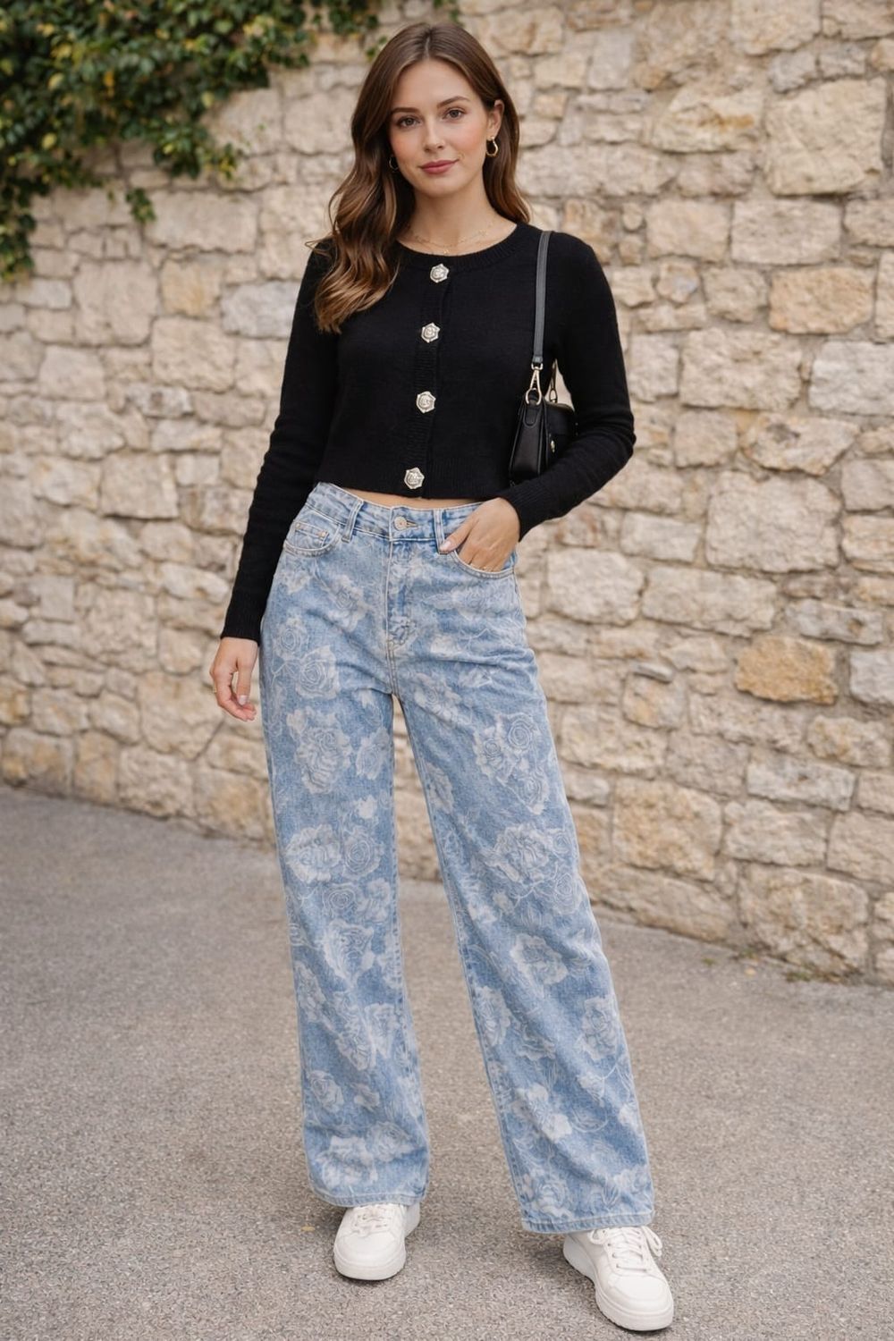 bs wide leg met rozen s5083 36/38/40/42