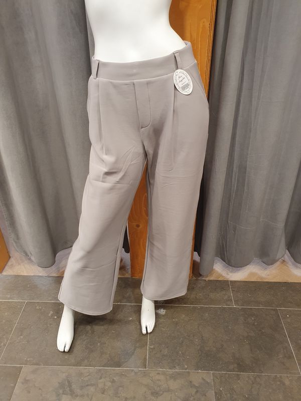 Comfortbroek wide leg light grey(maten)