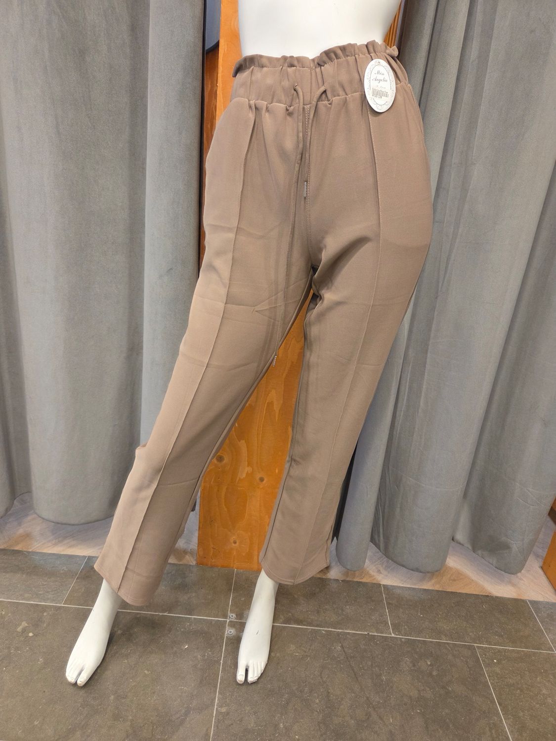 comfortbroek pantalon taupe (matene) comfortbroek pantalon taupe (matene)