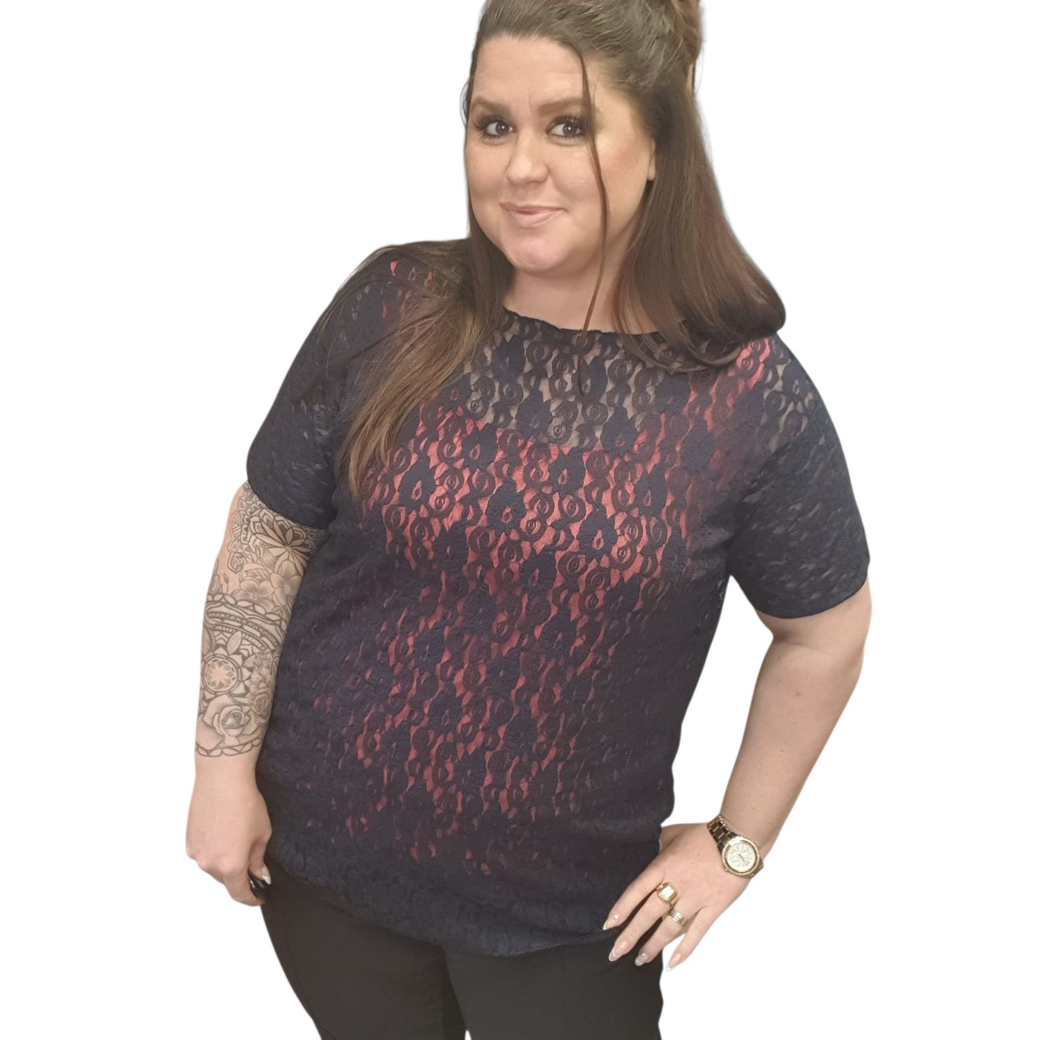 Bailey kanten top one size 40/48 (meerdere kleuren)