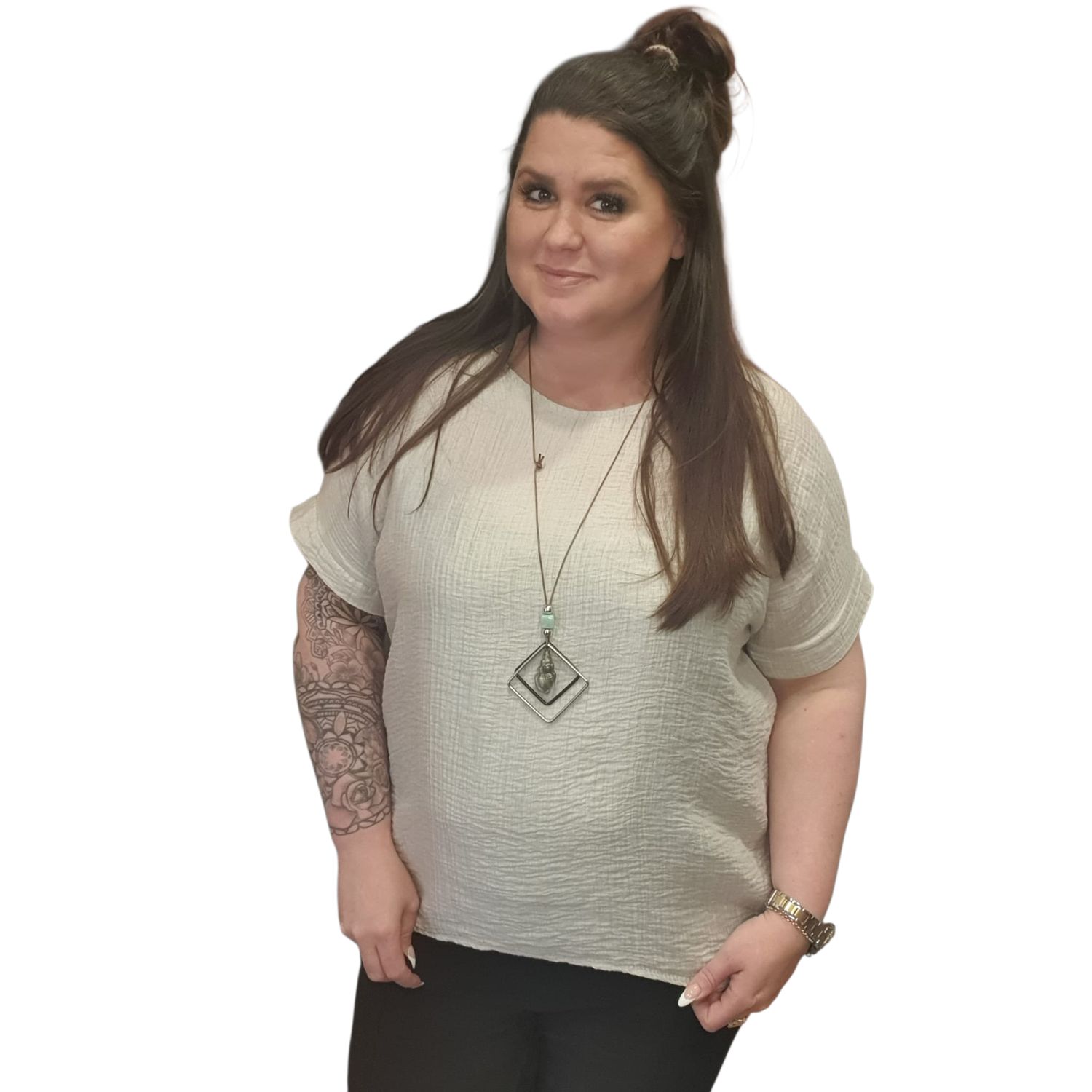 hydrofiele top brenda 40/48 met gratis ketting  ( diverse kleuren)