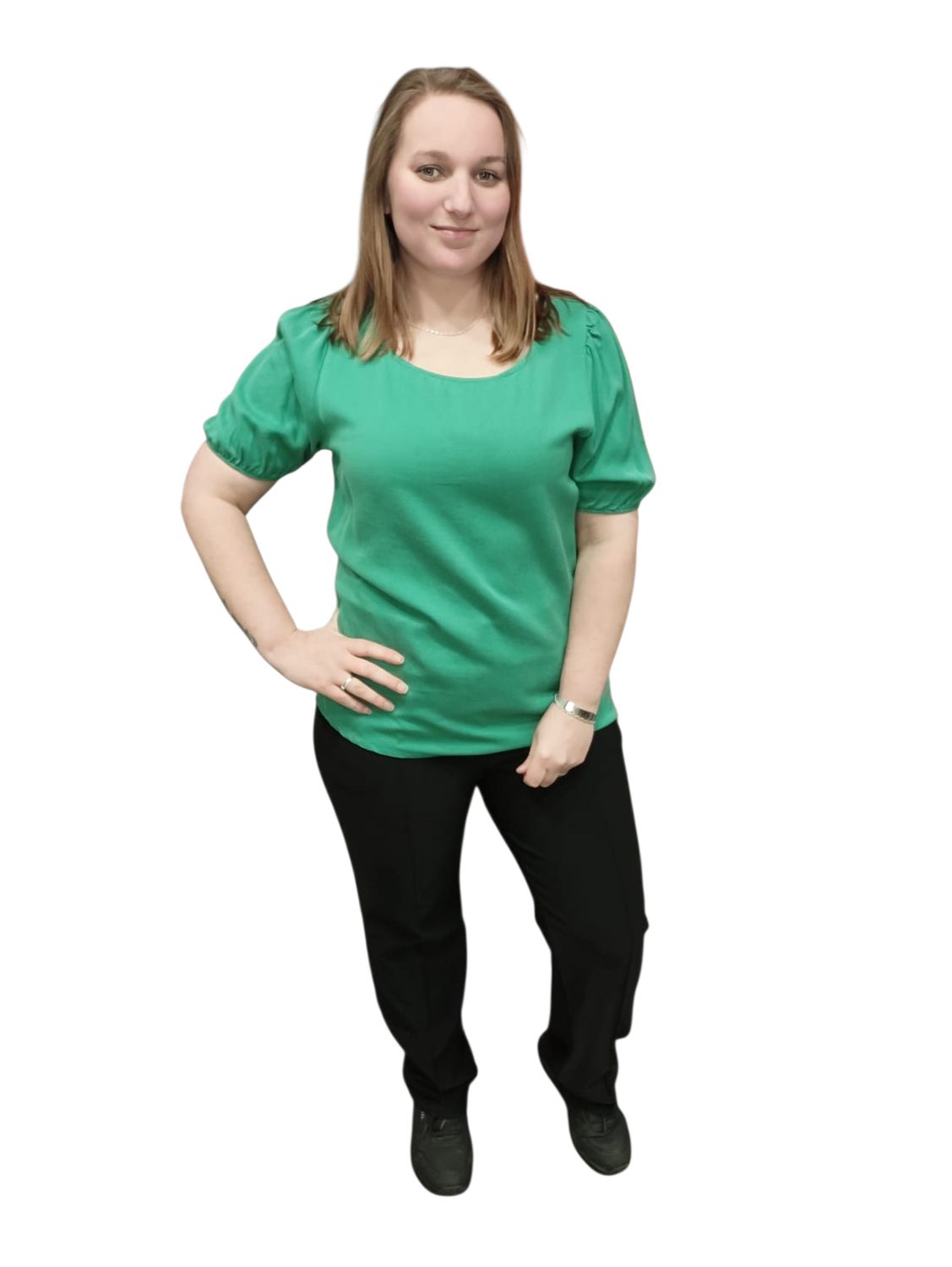 cleo top s/m l/xl (groen & beige )