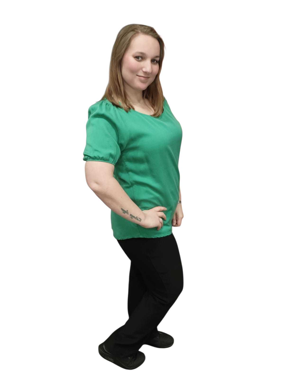 cleo top s/m l/xl (groen & beige )