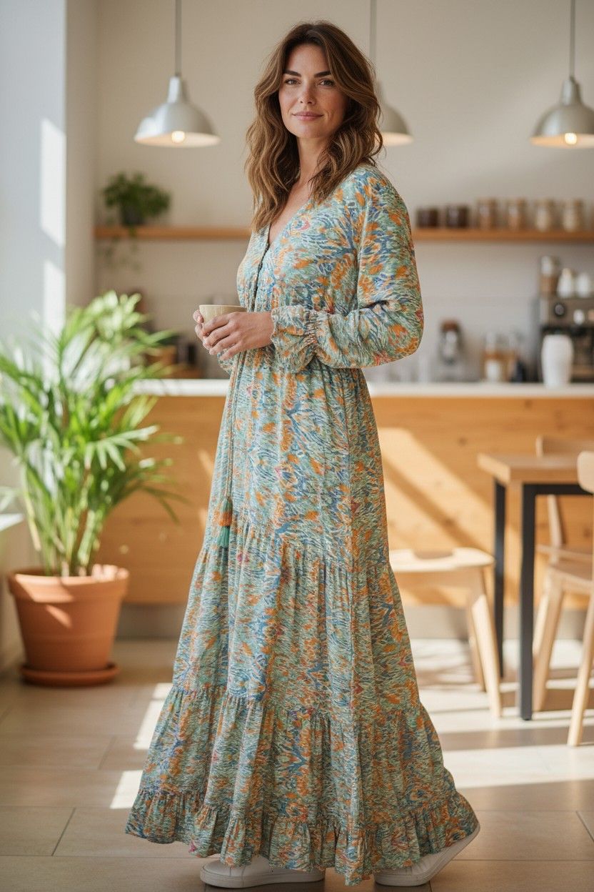 maxi dress green 36/42