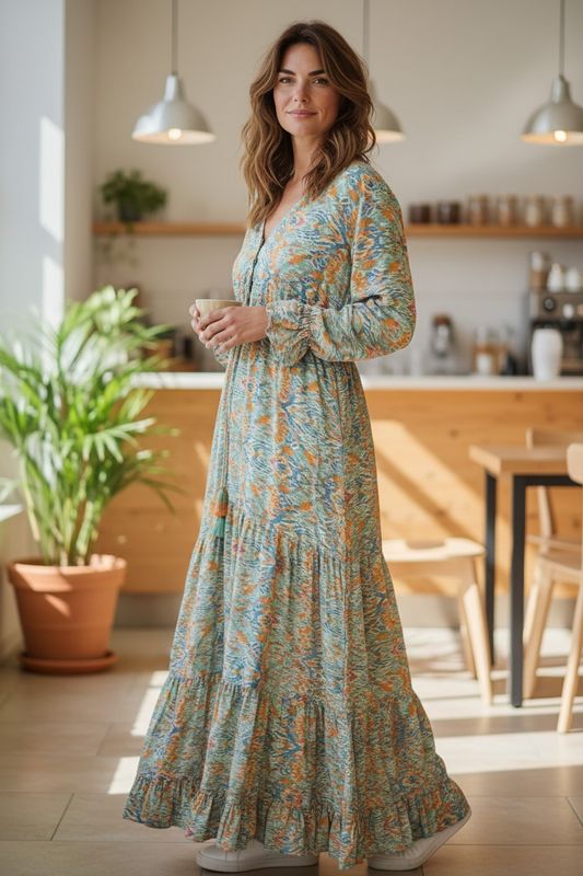maxi dress green 36/42