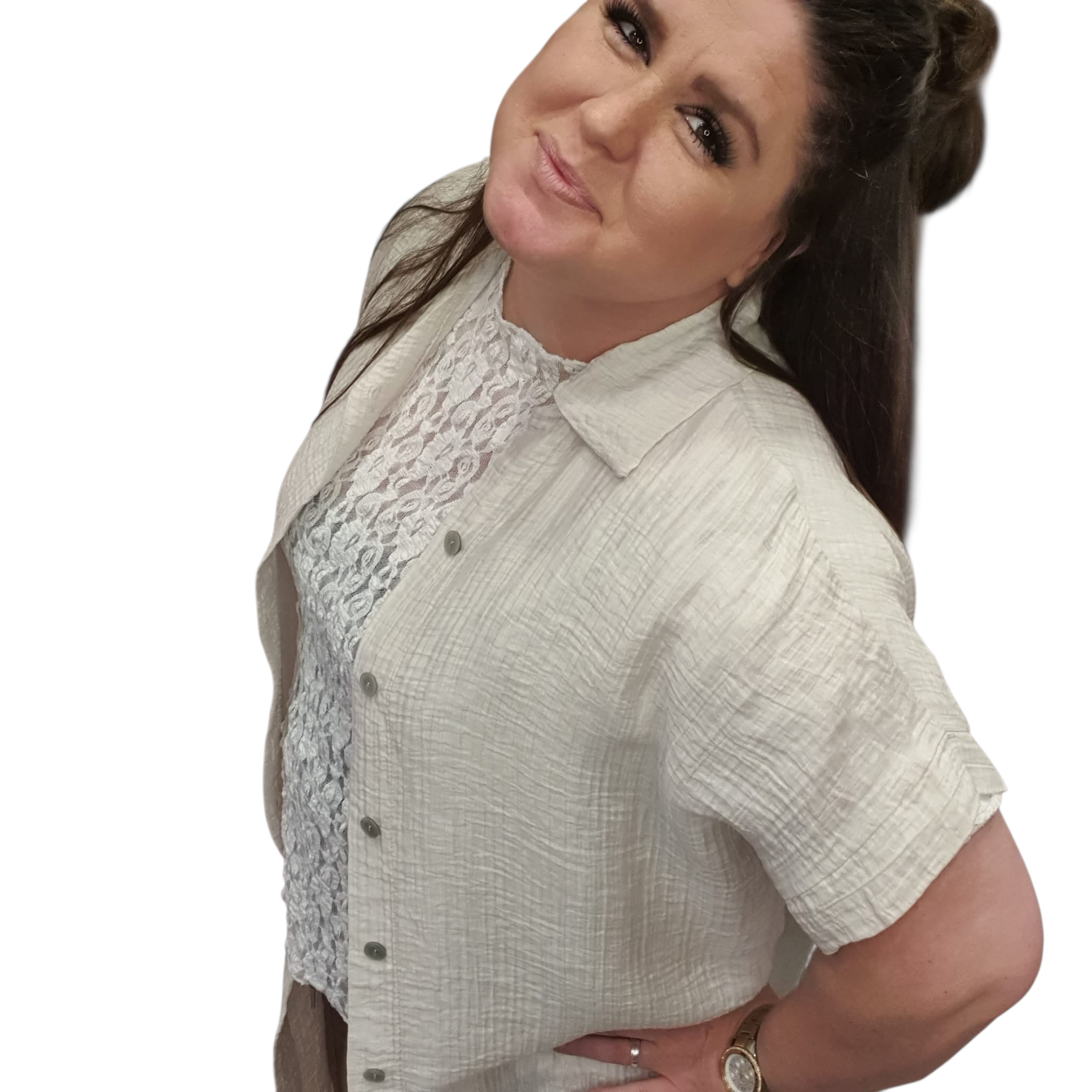 cecillia vest/jurkje one size tot 46 (meerdere kleuren)