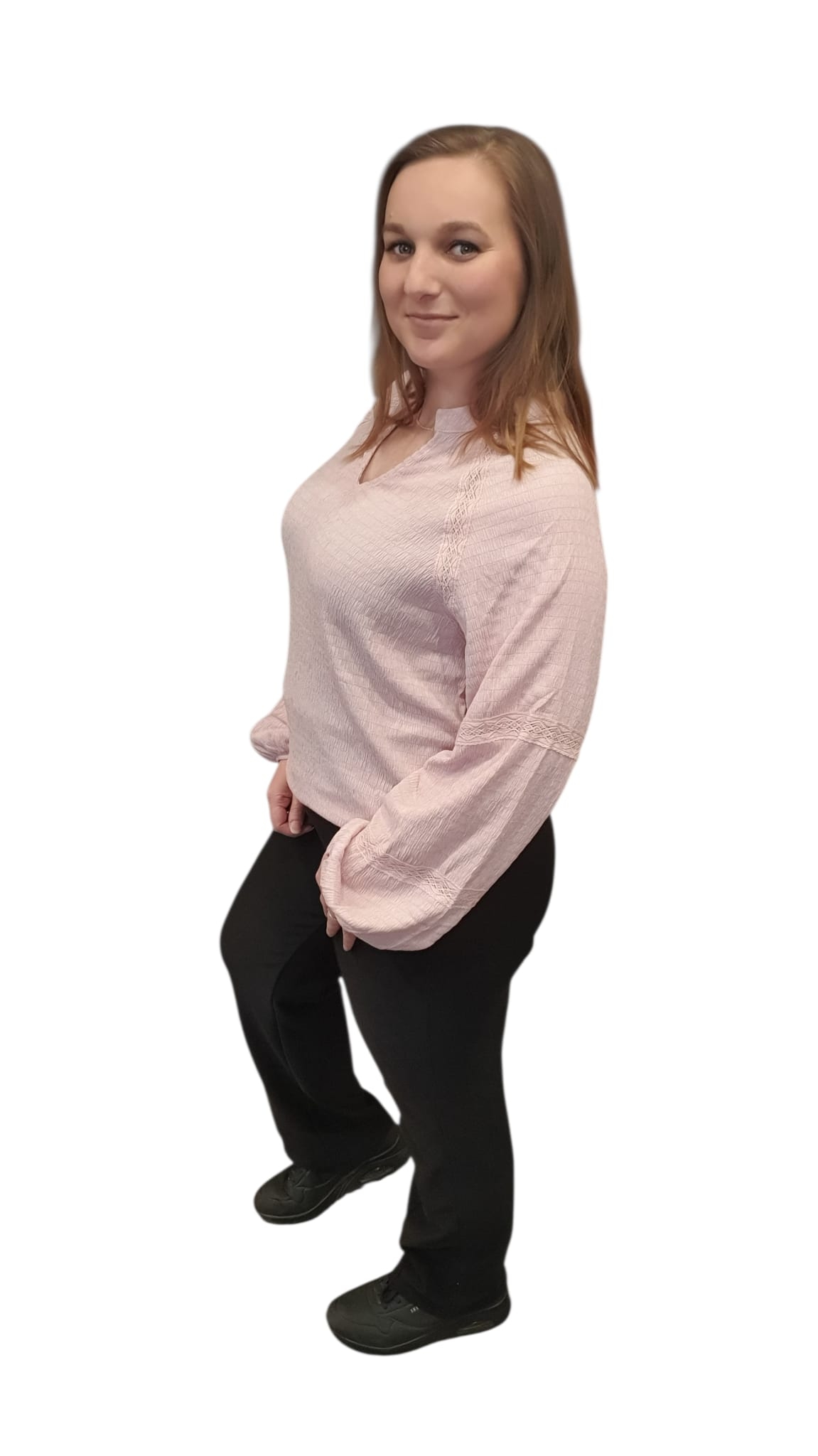 Blouse diva zwart & oud roze (maten )