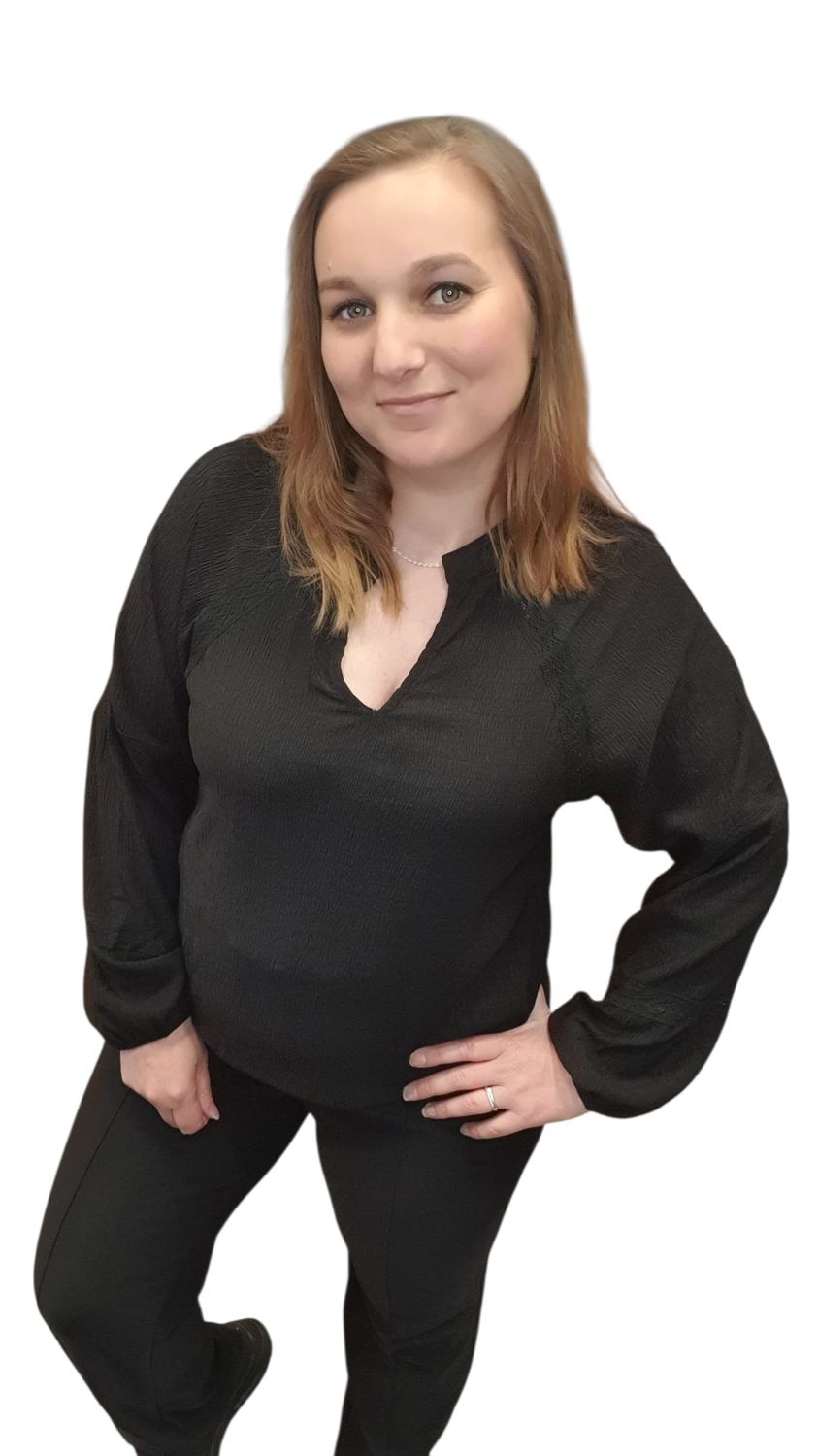 Blouse diva zwart & oud roze (maten ) Blouse diva zwart & oud roze (maten )