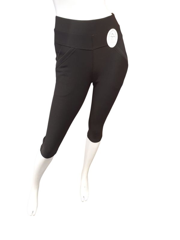 comfortbroek capri zwart (maten) comfortbroek capri zwart (maten)