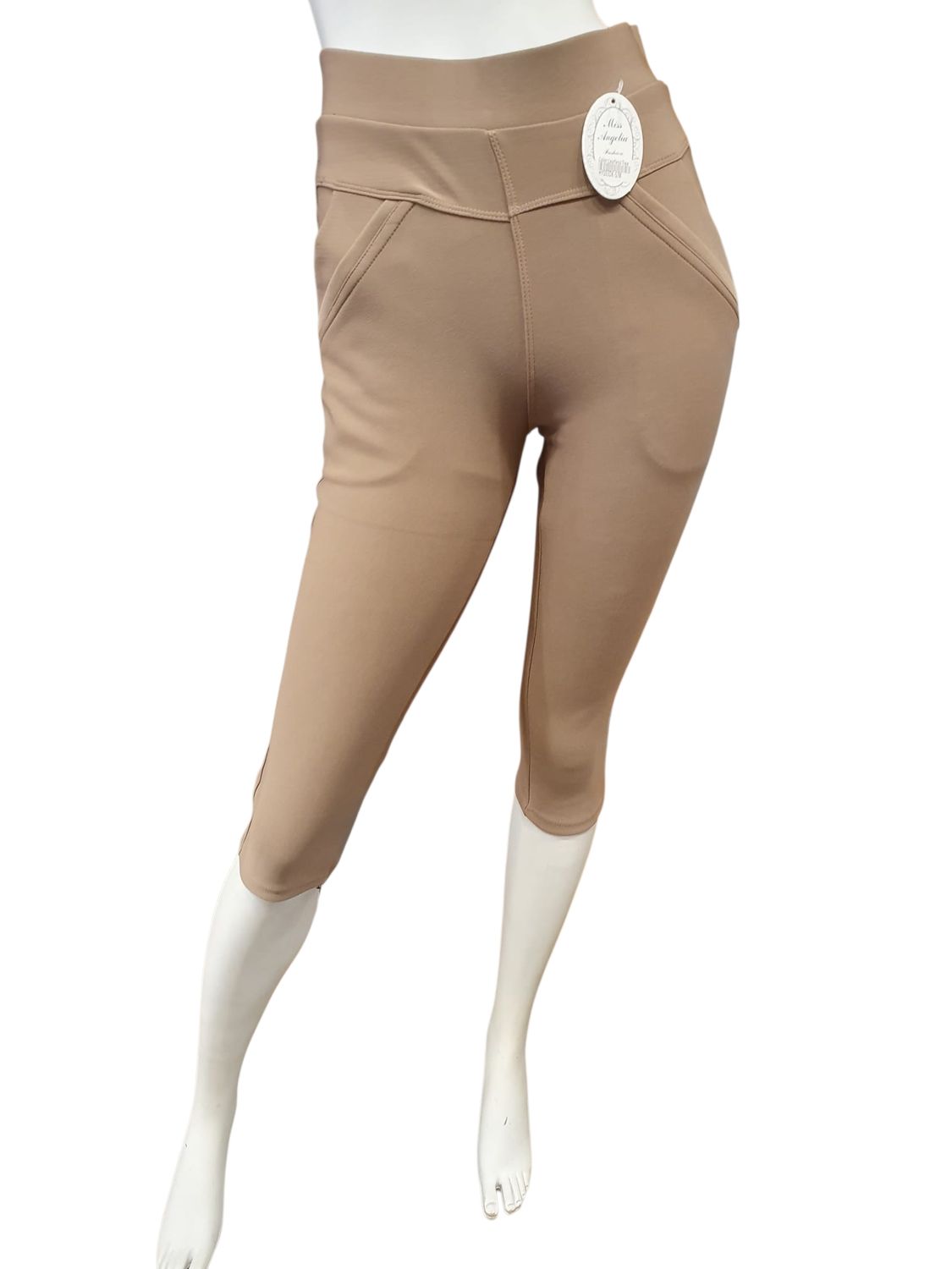 comfortbroek capri taupe (maten) comfortbroek capri taupe (maten)