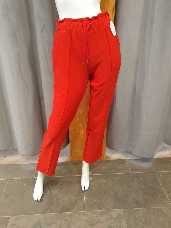 comfortbroek wide leg pantalon rood (maten) comfortbroek wide leg pantalon rood (maten)