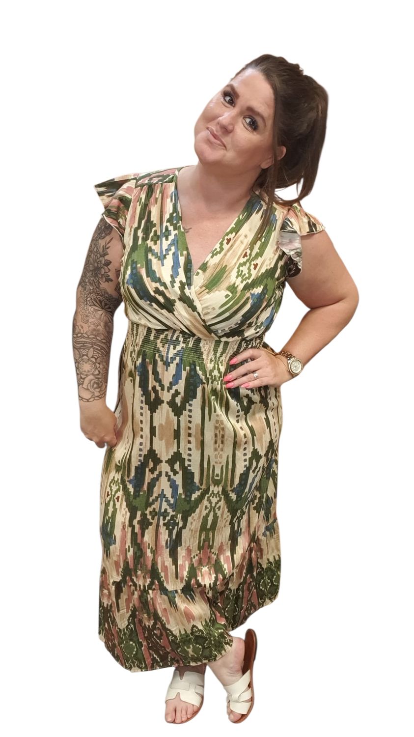 Viscose maxi dress Emily M/L en XL/XXL (meerdere kleuren)