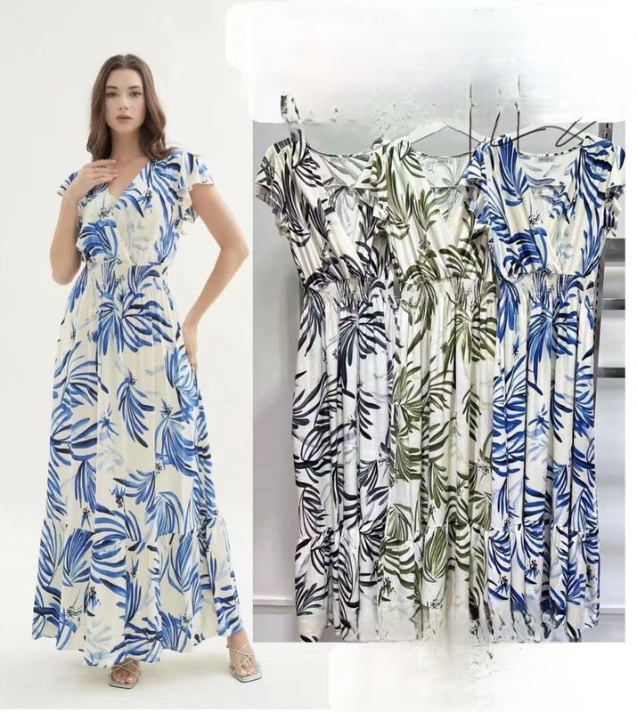 Viscose maxi dress Fabienne M/L Viscose maxi dress Fabienne M/L