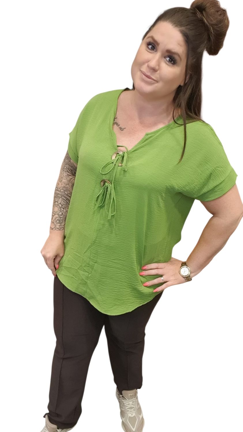 gracie top one size 40/46 (zwart/groen)