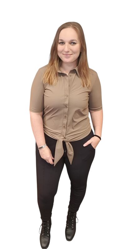 mooij travelstof top jade khaki