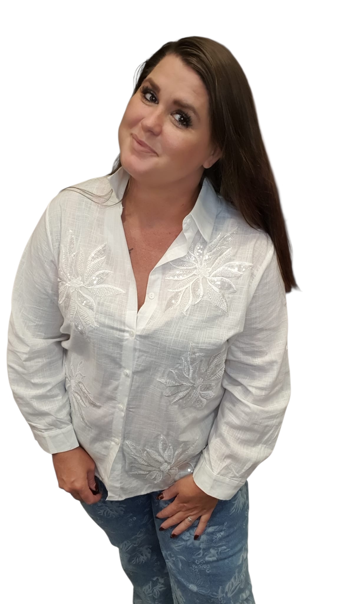 SALE katoene blouse kitty s/m