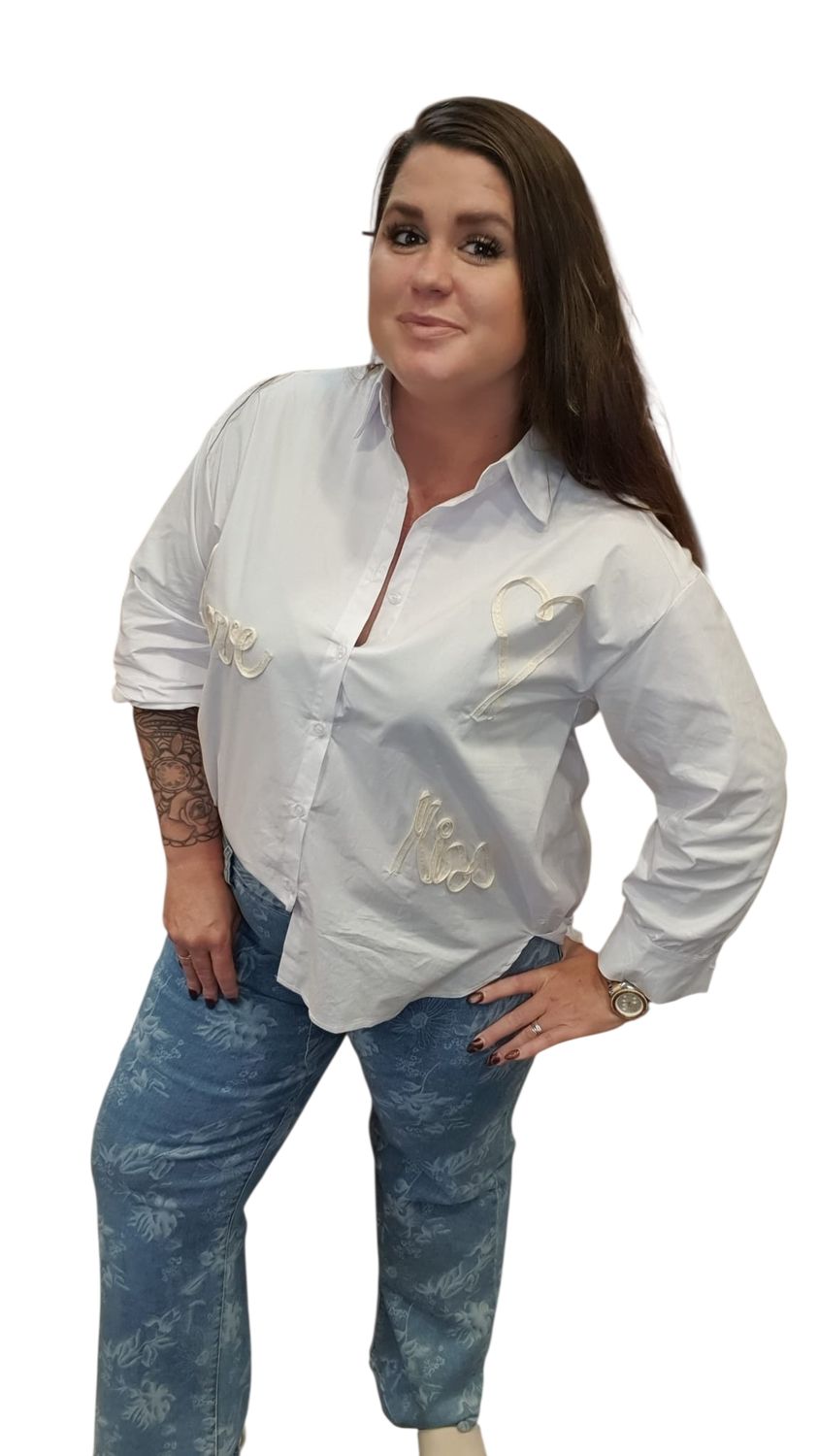 Oversized katoene blouse kelsey s/m l/xl Oversized katoene blouse kelsey s/m l/xl