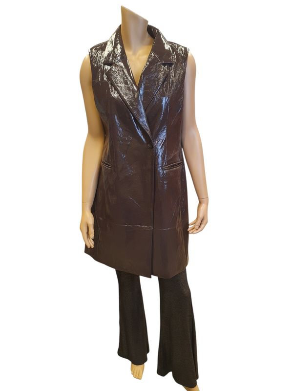 SALE My Jewellery mouwloos colbert leatherlook maat XL SALE My Jewellery mouwloos colbert leatherlook maat XL