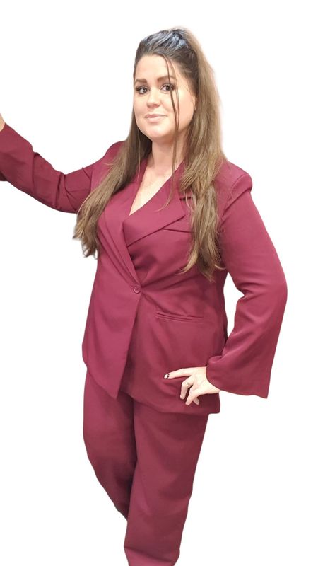 Nieuwe collectie sophia pantalon s/m l/xl (groen / bordeaux )
