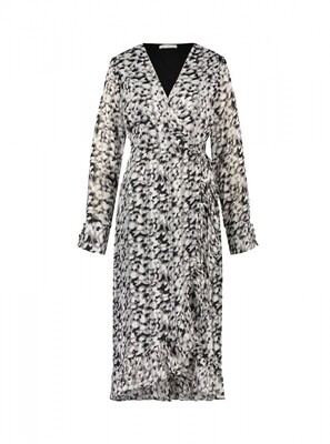Leopard-Pes-22-1 Rosy Midi Ls Dress grijs Leopard-Pes-22-1 Rosy Midi Ls Dress grijs
