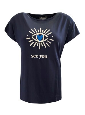E1 22-042 T-shirt See You Navy