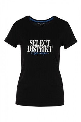 E4 22-001 T-shirt Rianne Black- Cobalt