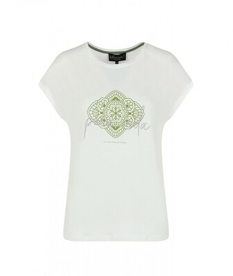 T-shirt Aya Off White - Lime