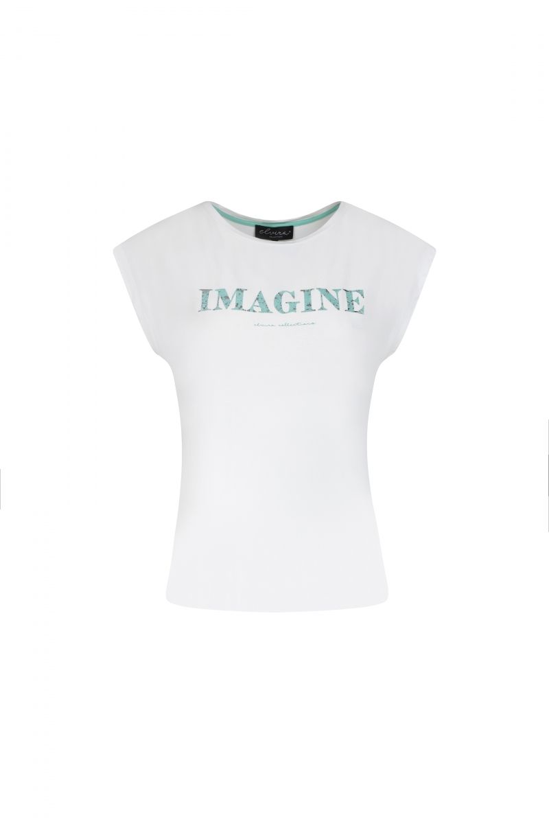 T-shirt Imagine Off White, Size: M