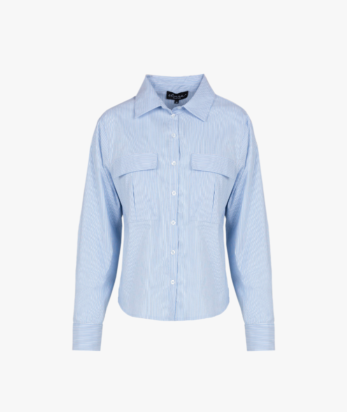 Blouse Fien Pocket Blue Stripe