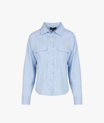 Blouse Fien Pocket Blue Stripe