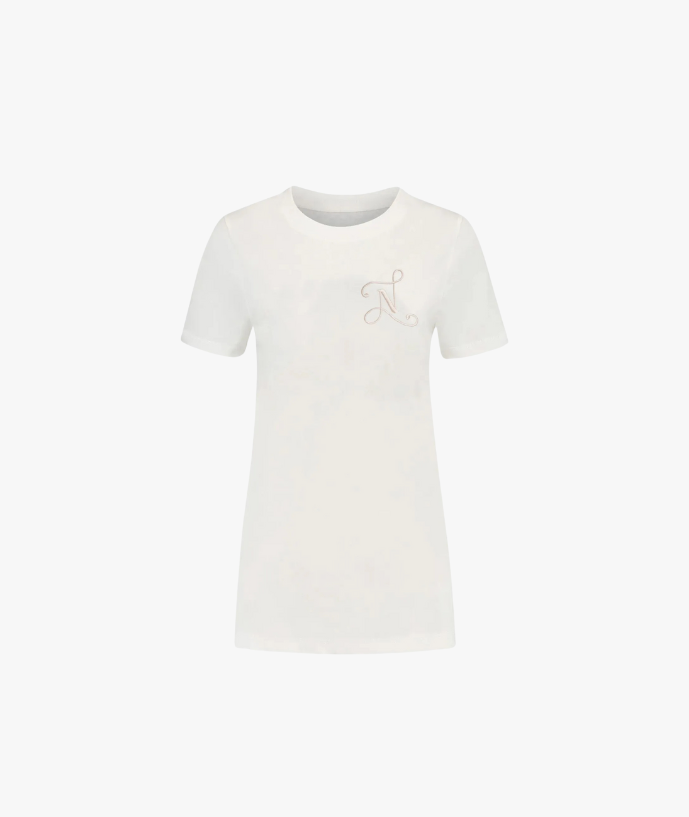 Swirl T-shirt wit