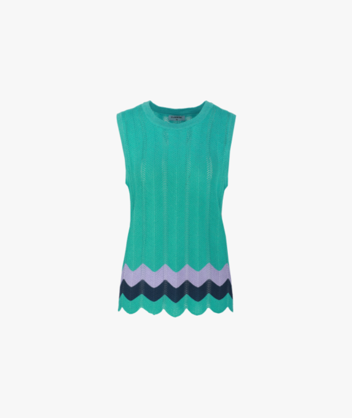 Ensley knitting top blauw
